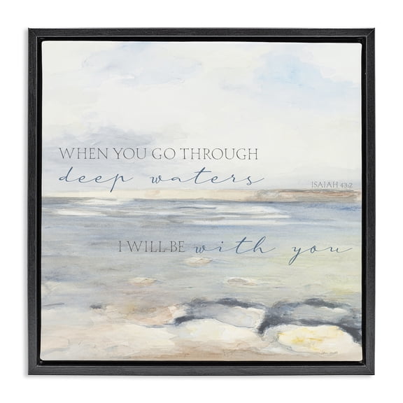 Stupell Industries Deep Waters with You Black Framed Floater Canvas Wall Art, design by Lanie Loreth