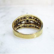 Diastar 14K Yellow Gold Finish Silver Womens Cubic Zirconia Wedding Engagement Ring