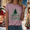 thumbnail image 5 of larppty Women O Neck Christmas Tree Graphic Funny Cute T Shirt Tops Tee (Pink, 3XL), 5 of 8