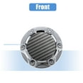 thumbnail image 5 of Unique Bargains 4 Pcs 68mm Dia 6 Clips Wheel Tyre Center Hub Caps Covers for Car Carbon Fiber Pattern Silver Tone, 5 of 6