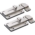 thumbnail image 1 of Door Bolts, 2 Pieces Stainless Steel Latch Sliding Door Lock, Surface Mounted Slide Bolt for All Types of Internal Doors, 1 of 5