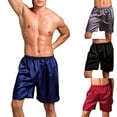 thumbnail image 5 of ruhuadgb Men Boxers Solid Color Plus Size Loose Mid Waist Summer Briefs for Sleeping, 5 of 8
