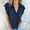 Dark Blue, variant on Yanlir Vacation Clothes Women's V-Neck Sleeveless Pleated Leaf Print Blouse Summer Dressy Solid Color Fashion Tops 2025 Party and Beach Wear(White,2XL)