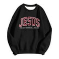 thumbnail image 4 of Jesus Sweatshirt for Women 2025 Fall Winter Long Sleeve Crewneck Bible Verse Christian Sweat Shirts Pullover Top, 4 of 4