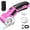 Pink, variant on DaPlug Cordless Electric Scissors, 4V Rechargeable Cardboard Box Cutter with Safety Lock & LED Light, Power Rotary Cutter for Fabric Carpet Leather