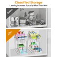 thumbnail image 3 of DILEASIR 2 Pack Kitchen Under Sink Organizer, with Hooks, Hanging Cup, for Bathroom, Laundry room, White, 3 of 8