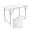 White, variant on Garvee 48" HDPE Folding Table 400lbs Capacity with Carrying Handle and 3 Heights, Set of 1, Black