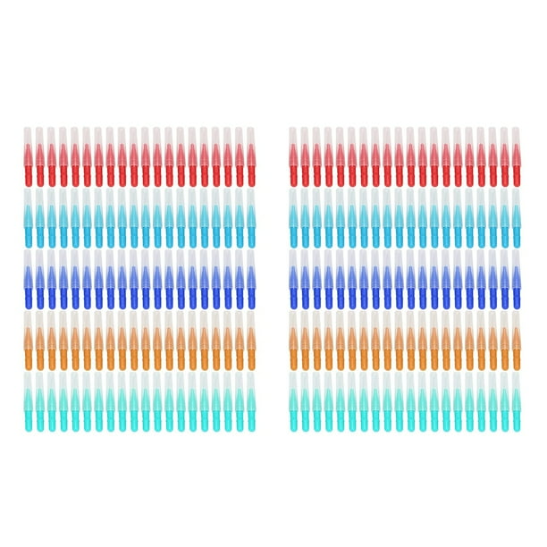 Cepillo Interdental de 200 Piezas Dientes Suaves Selecciones Dentales Cepillo Interdental de Hilo Dental Recarga de Limpiadores de Palillos Dentales