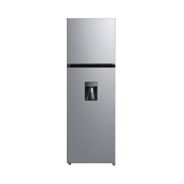 Refrigerador Automático Midea Top Mount Smart Sensor Lake Silver 10 Pies Cúbicos con Dispensador de agua