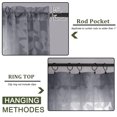 thumbnail image 2 of OVZME Rick Dark Gray Sheer Curtains 54 inches Long 2 Panels for Living Room, Jacquard Clip Leaf Pattern Textured Light Filtering Window Semi Sheer Voile Drapes for Bedroom, Each Panel 42 x 54 Inch, 2 of 6