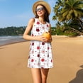 thumbnail image 3 of Balery cute cat hearts Vestidos de verano para mujer con estampado: vestido holgado sin mangas, vestido playero informal y cómodo para días calurosos., 3 of 7