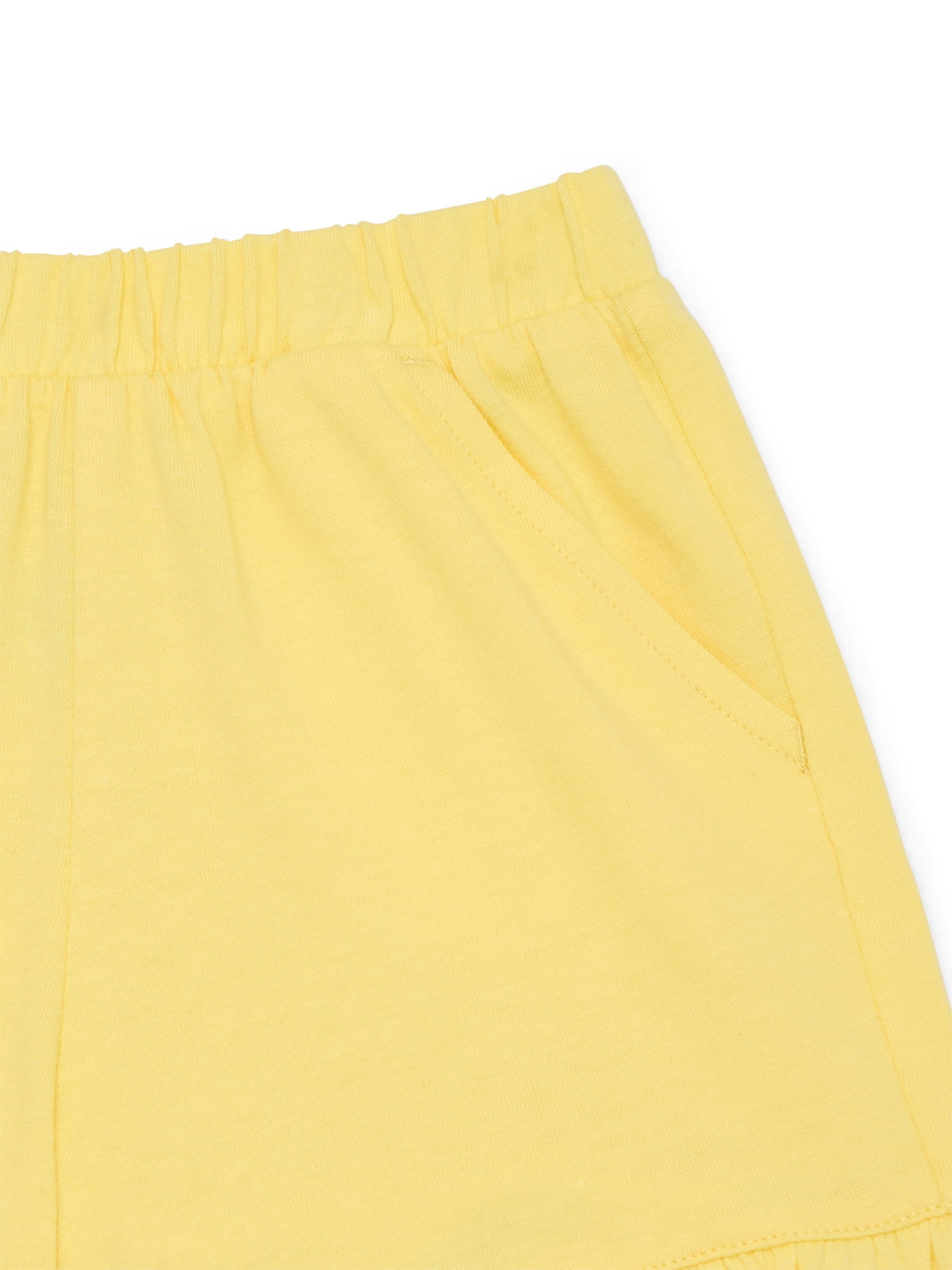 Wonder Nation Toddler Girls Ruffle Hem Shorts, Sizes 18M-5T