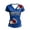 Blue, variant on HOWPAY Womens 250 Anniversary USA Shirt Short Sleeve V Neck Vintage Patriotic Pullover 1776-2026 Commemorative Loose Fit Casual Tees Black L