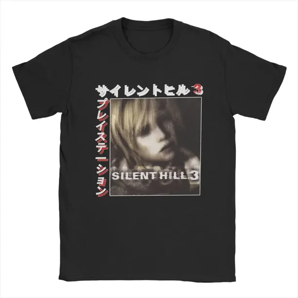 Camiseta de Silent Hill 3 para hombre, de algodón, estilo vintage, de manga corta y cuello redondo, para adultos.