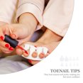 thumbnail image 2 of 500 unids Prácticos Tiempo de uñas artificiales Tapa completa Cubierta de uñas Decoración del Toe del Toe, 2 of 6