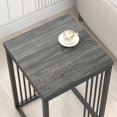 thumbnail image 5 of Modern Side Table, Rustic Wood and Metal End Table, Small Nightstand Bedside Table for Living Room Bedroom Office, Dark Gray, 5 of 18