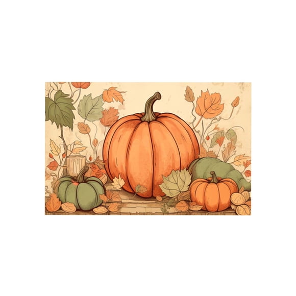 TIELUTT Fall Pumpkin Door Mats Fall Welcome Mats Pumpkin Fall Farmhouse Fall 9x10 Area Rugs for Living Room Autumn Blankets and Throws Throw Rugs for Living Room 8x10 Light Blanket Area Rugs Small