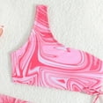 thumbnail image 7 of SGMVNU Girls 3 Piece Swimsuits Cute Bathing Suit Triangle Bikini Set with Beach Cover up Skirt Teen Kids Swimwear for Age 9-10 Years Kids, Pink-D, 7 of 7