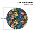 thumbnail image 3 of Kll Round Shape Drink Coasters Set Of 4,Pu Leather Absorbent Coasters Set Decorative Coffee Cup Coasters Housewarming Gift For Home Decor-Blue Floral, 3 of 9