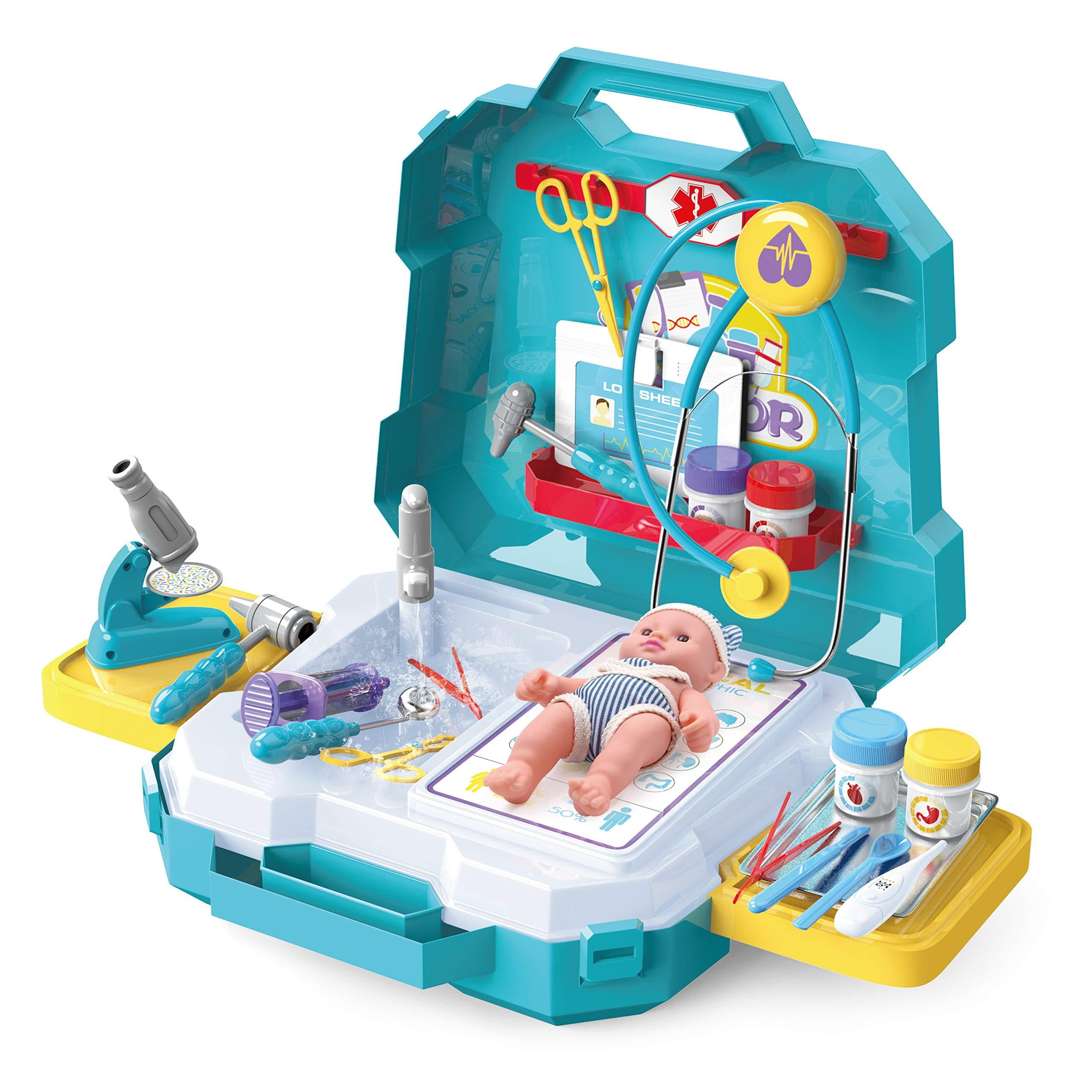 Joyin 29 Pieces Medical Toy Kids Doctor Pretend Play Kit With Carrying