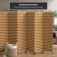 thumbnail image 2 of Oriental Furniture 6 ft. Tall Two Tone Natural Fiber Room Divider - 6 Panel, 2 of 7