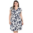 thumbnail image 4 of Vestido floreado Roman Fashion Tallas Extras 8867-14 Marino Flor azul marino 40, 4 of 6