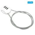 thumbnail image 3 of Uxcell Small Combination Lock 31.4 Inch, 2 Pack 3 Digit Padlock for Gym Locker, White, 3 of 6