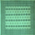 thumbnail image 1 of Ahgly Company Indoor Square Persian Turquoise Blue Traditional Area Rugs, 3' Square, 1 of 4