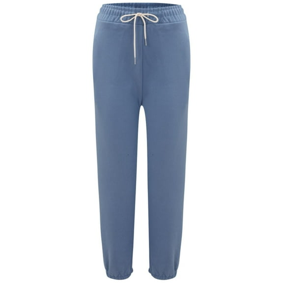 yunLCZ Women's Palazzo Pants Women's Fleece Lined Wide Leg Sweatpants Women's Baggy High Waisted Stretch Yoga Pants Pockets Petite Regular High Winter Casual Lounge Sweatpants