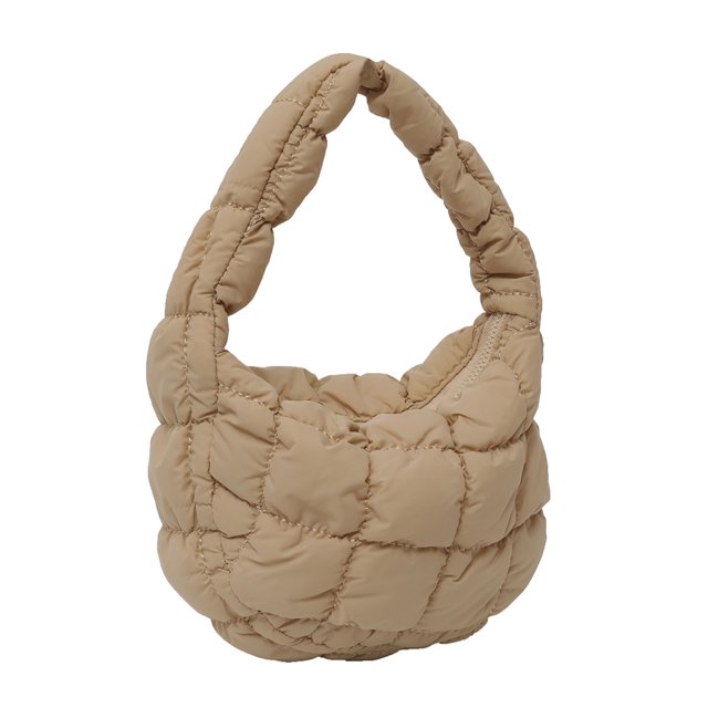 Bolsos de mujer Bolso de nube plisado Bolso de mano ligero Bolso de viaje suave (Caqui) Likrtyny Para Estrenar