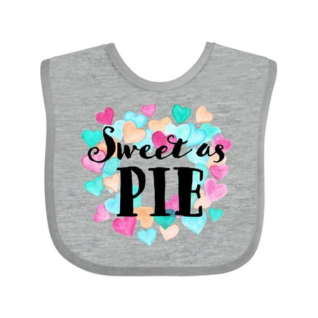 

Inktastic Sweet as Pie hearts Boys or Girls Baby Bib