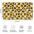 thumbnail image 3 of Black White Checker Sunflower Pattern Bathroom Rugs Mat,Non Slip Microfiber Bathroom Rug,Rubber Backing,Soft Bathroom Mats for Bathroom Floor,Tub and Shower,17x30in(43x75cm), 3 of 5