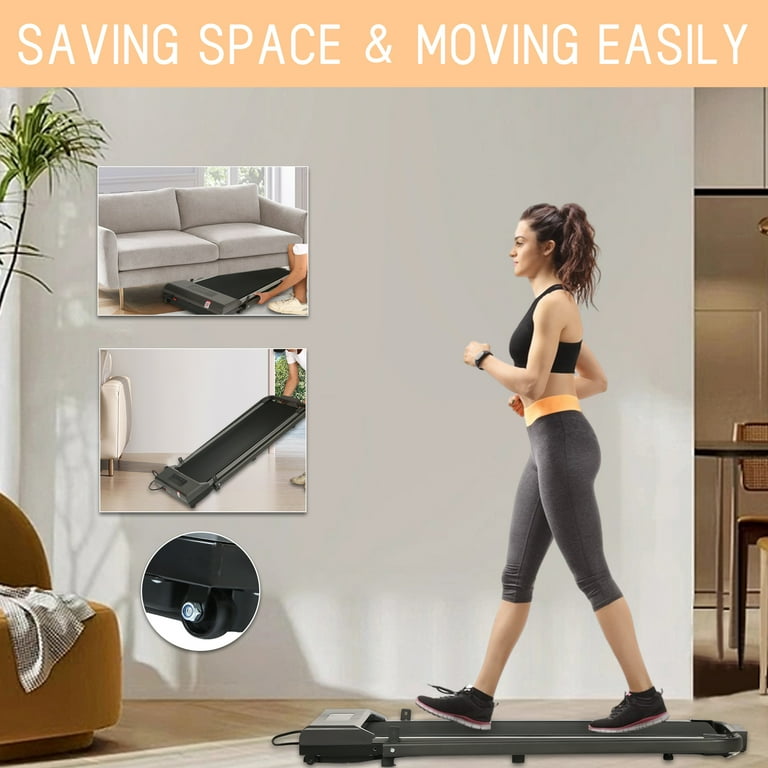 HYEASTR 3HP Folding Treadmill 2-in-1 with 220lb Capacity