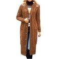 thumbnail image 1 of Womens Knitwear Loose Mid-length Irregular Lapel Sweater Buttons Cardigan, 1 of 1