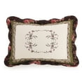 thumbnail image 5 of Modern Heirloom Brooke 3-Piece Ivory/Burgundy Floral Embroidered Quilt Set, King, 5 of 5