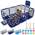 thumbnail image 1 of Corralito para Bebé, Centro de Actividades Interior con Base Antideslizante, Corralito Bebe para Juegos y Actividades, Fácil de Montar y Limpiar (Azul), 1 of 9