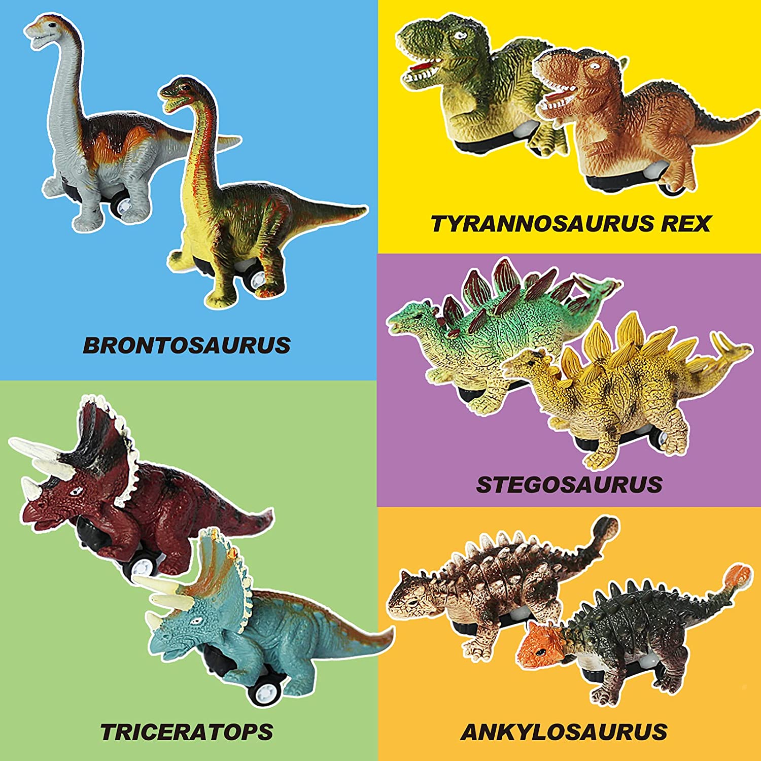 Autrucker 12 Pack Dinosaur Toys for 3 Year Old and Up Boys Girls