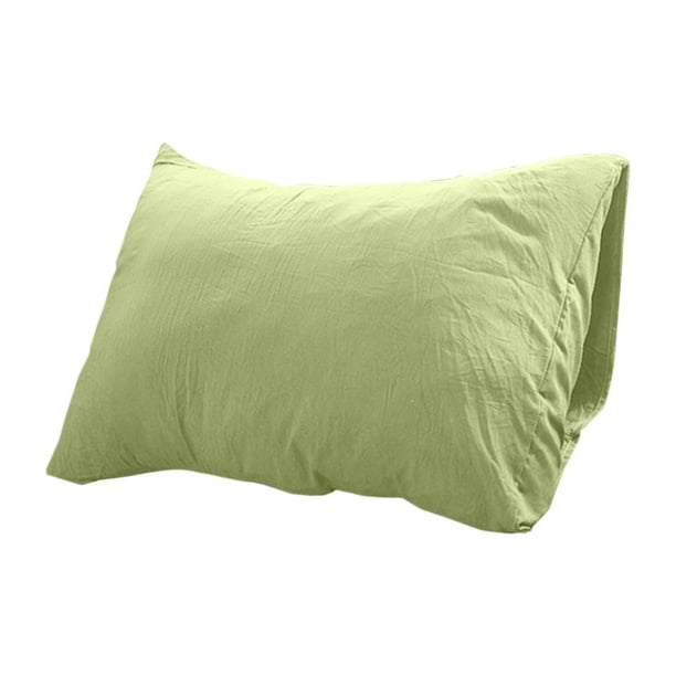 Funda de Almohada sin Impresión Color Sólido Lavado Algodón, Coreless Ropa de Cama Estilo Conciso, 74x48cm, Tejido de Poliéster, Funda de Almohada Transpirable Suave