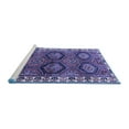 thumbnail image 2 of Ahgly Company Machine Washable Indoor Square Persian Blue Traditional Area Rugs, 4' Square, 2 of 4