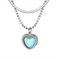thumbnail image 3 of Collier Clavicle, Collier Pendentif Coeur 925 Argent Pendentif Coeur Pendentif Chaîne Compacte et Légère, 3 of 5