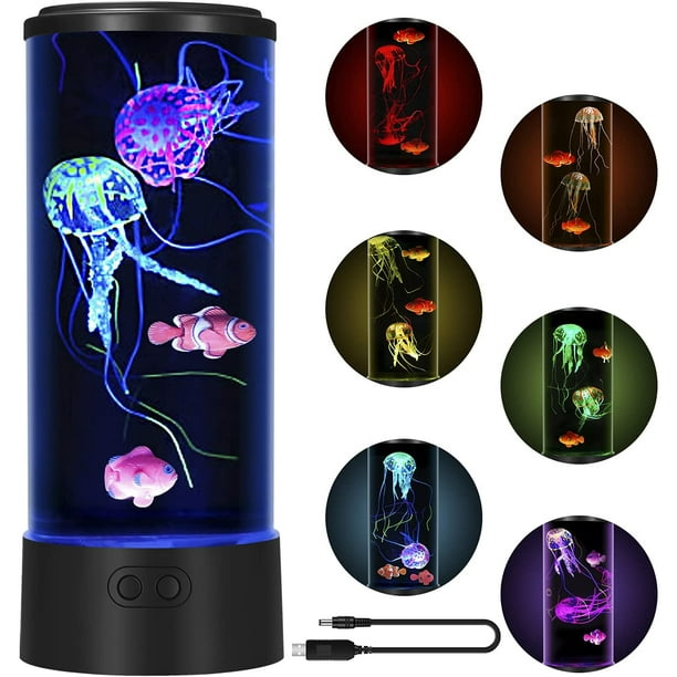 Jellyfish Lava Lamp LED 7 Color Changing, Night Light Jellyfish
