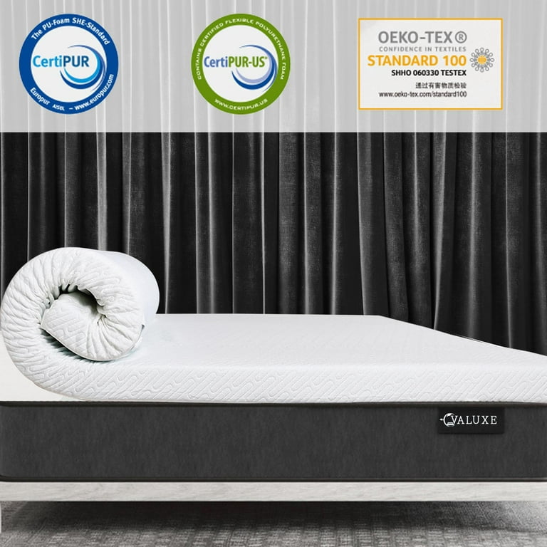 Memory Foam Mattress Topper, Twin Size Bed Topper, 3 Inch Cool Gel Comfort  Body Support & Pressure Relief