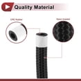thumbnail image 6 of Unique Bargains 1 Pcs Fuel Line Hose Vacuum Hose Automotive Fuel Hose 12ft 0.22"ID 0.44"OD Black CPE Rubber,Nylon Braided AN-4, 6 of 7