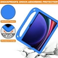thumbnail image 5 of TECH CIRCLE Kids Case for Galaxy Tab S9 FE 5G 10.9" & Galaxy Tab S9/S8/S7 11" Tablet Case with S Pen Holder, Light Weight Shockproof Rugged Protective Handle Stand Kids Friendly EVA Foam Case,Blue, 5 of 6