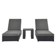 thumbnail image 1 of Modway Tahoe 3-Piece Chaise Lounge Set in Gray Charcoal, 1 of 7