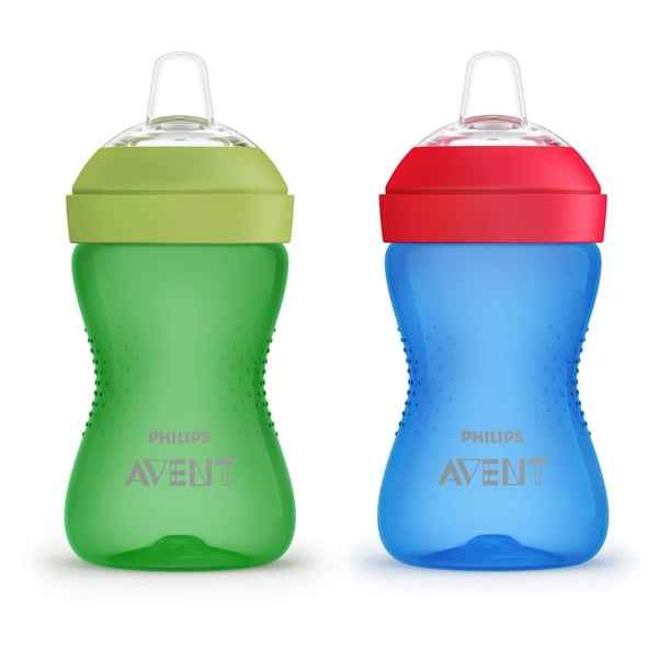 Vaso para sorber Avent Philips My Grippy Spout, 300 ml, paquete de 2 unidades, azul/verde Philips AVENT NA