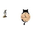 thumbnail image 1 of Estatua de la dama,Estatua de dama tribal africana,artesanías de cafetería hechas a mano,Reloj de pared,Reloj de pared decorativo para baño y dormitorio.,Reloj de pared de gato silencioso y, 1 of 8