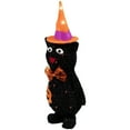 thumbnail image 4 of Northlight Lighted Black Cat in Witch's Hat Outdoor Halloween Decoration - 24", 4 of 6