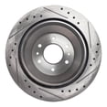 thumbnail image 4 of New Cross-drilled Brake Disc Compatible With Isuzu Oldsmobile Saab Bravada Base 6 Cyl 4.2L Ascender S 8 Cyl 5.3L Ascender Base 8 Cyl 5.3L 2002-2009 By 19958 55073 101758 145314, 4 of 7