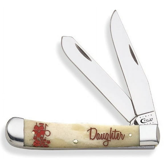 WR Case XX Pocket Knife 7949 NATURAL SMOOTH BONE TRAPPER-DAUGHTER(6254 SS)